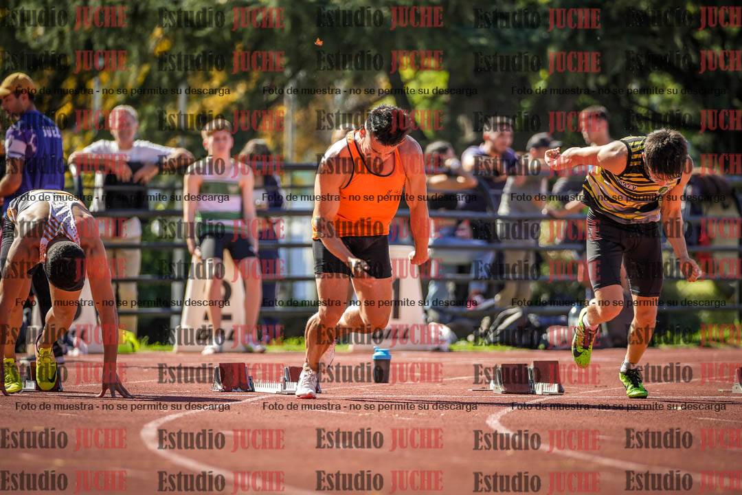 Fotos de los 100 m llanos de varones