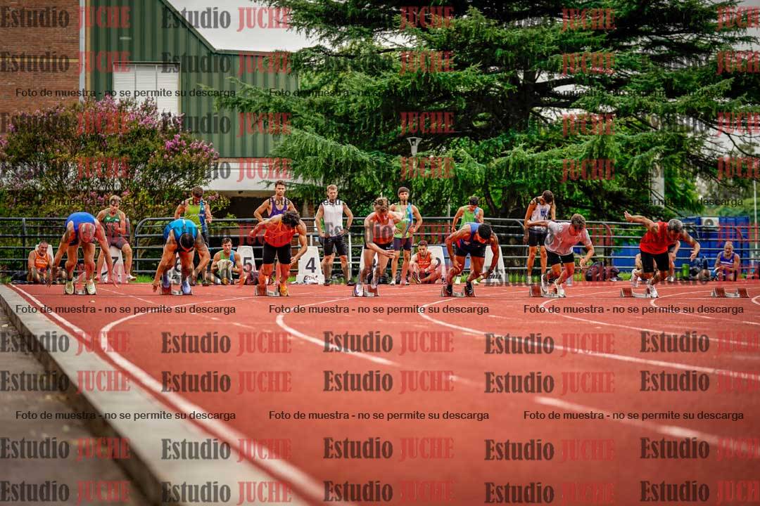 Fotos de los 100 m llanos de varones