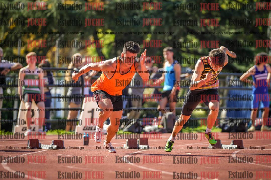 Fotos de los 100 m llanos de varones