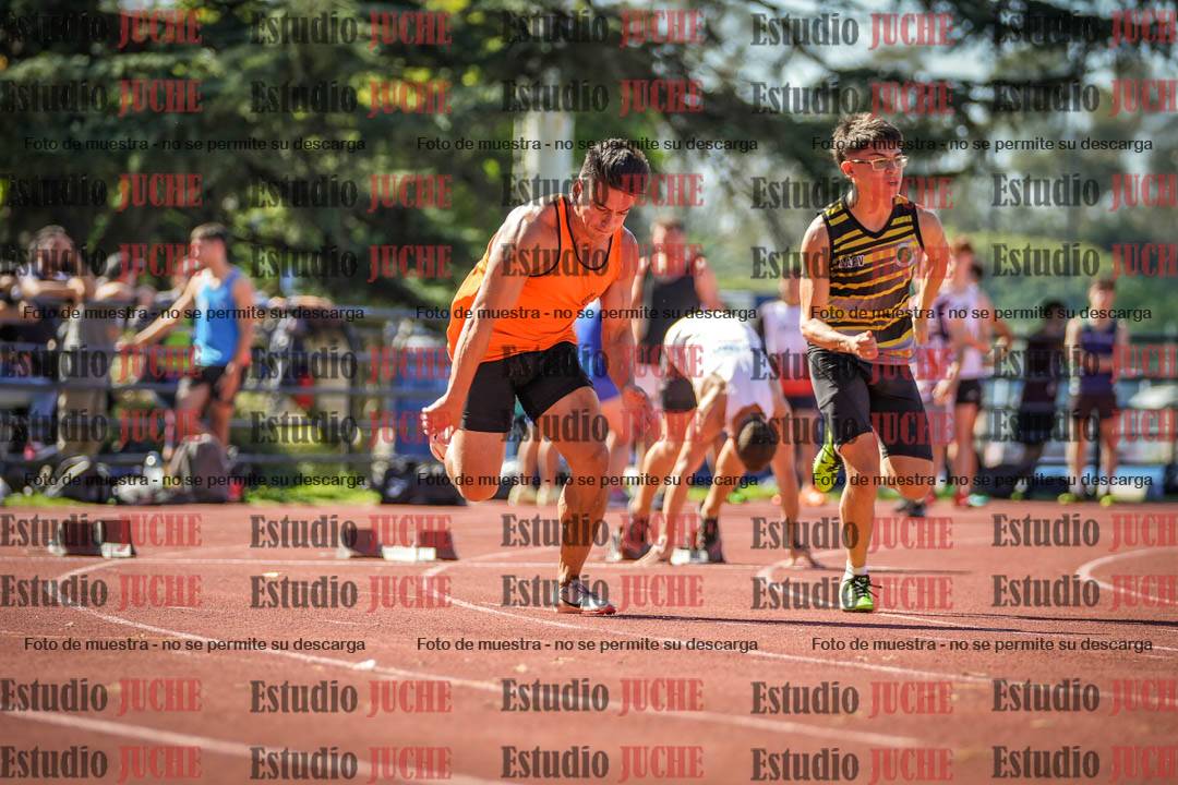 Fotos de los 100 m llanos de varones