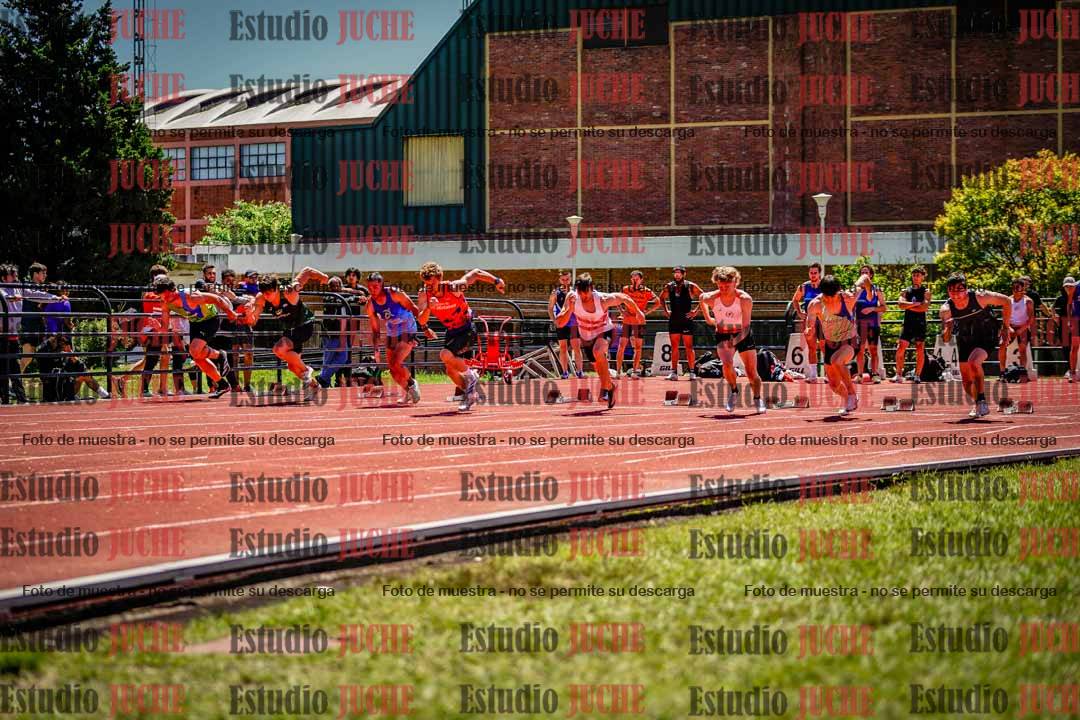 Fotos de los 100 m llanos de varones