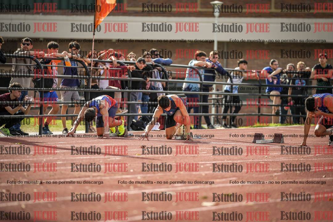 Fotos de los 100 m llanos de varones