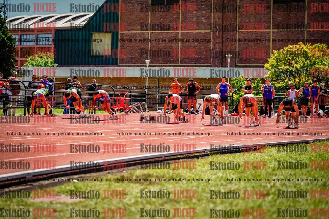 Fotos de los 100 m llanos de varones