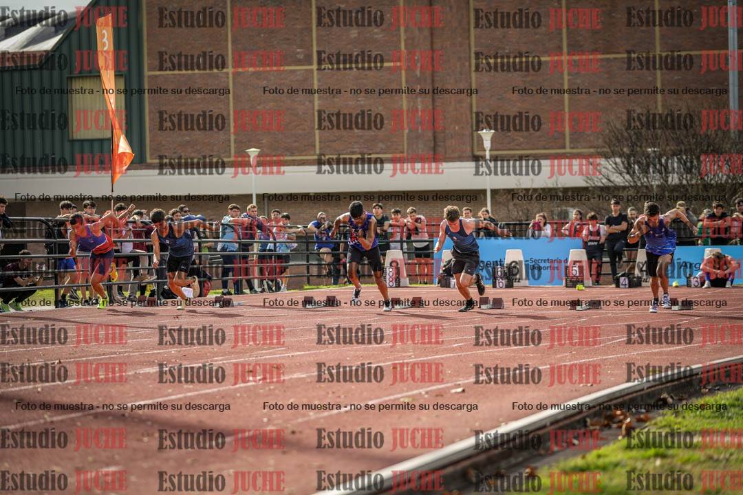 Fotos de los 100 m llanos de varones