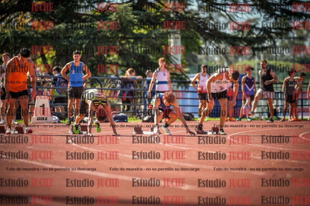 Fotos de los 100 m llanos de varones