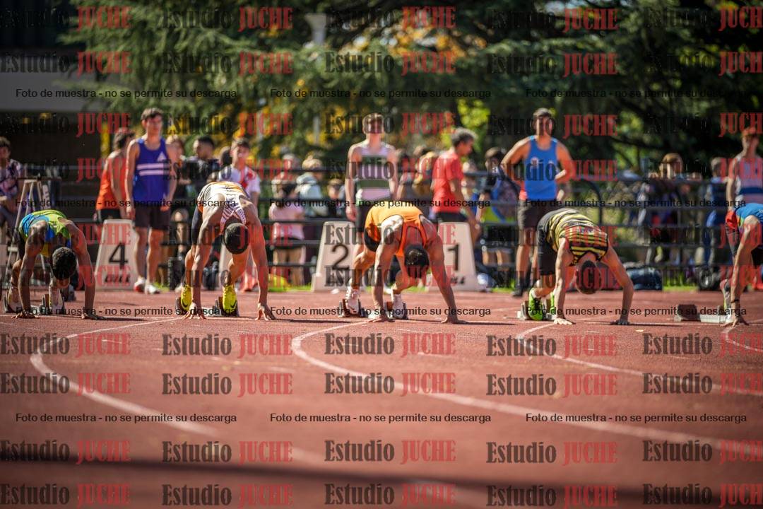 Fotos de los 100 m llanos de varones