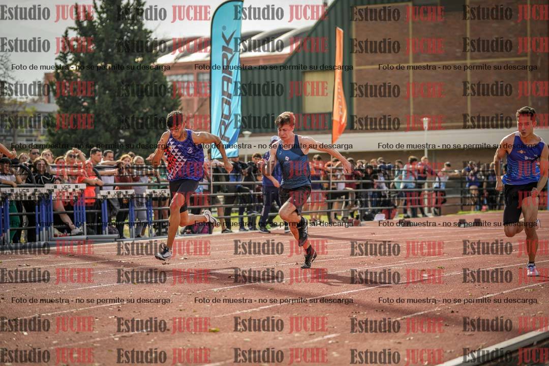 Fotos de los 100 m llanos de varones
