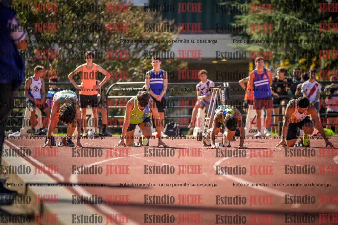 Fotos de los 100 m llanos de varones