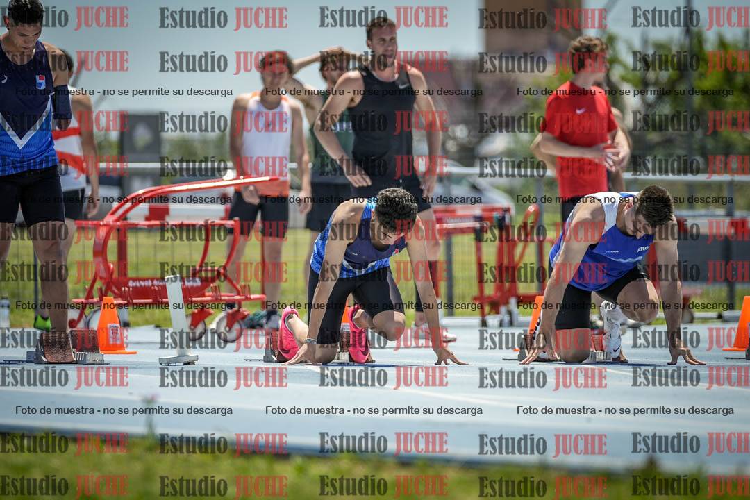 Fotos de los 100 m llanos de varones