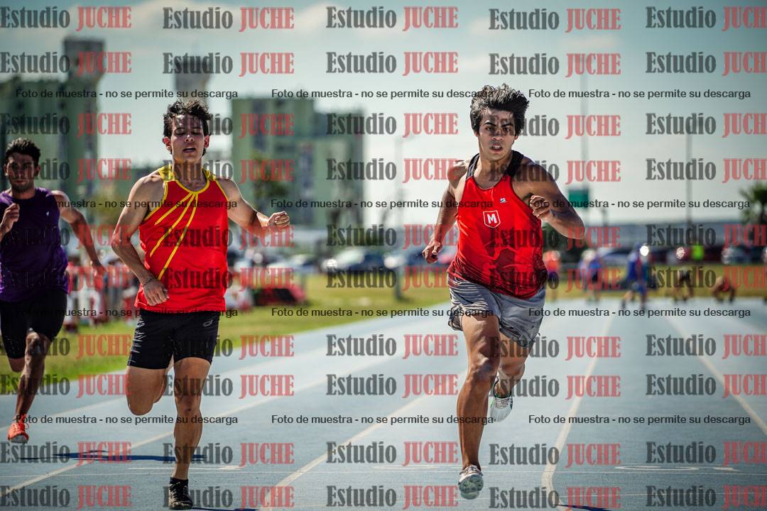 Fotos de los 100 m llanos de varones