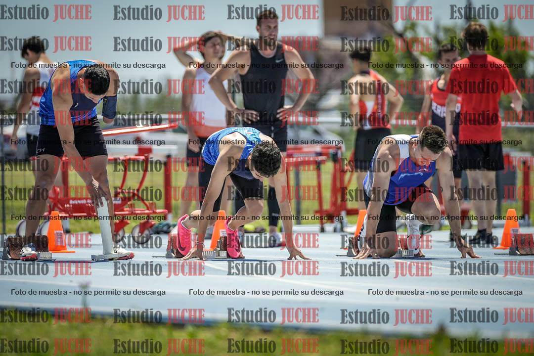 Fotos de los 100 m llanos de varones
