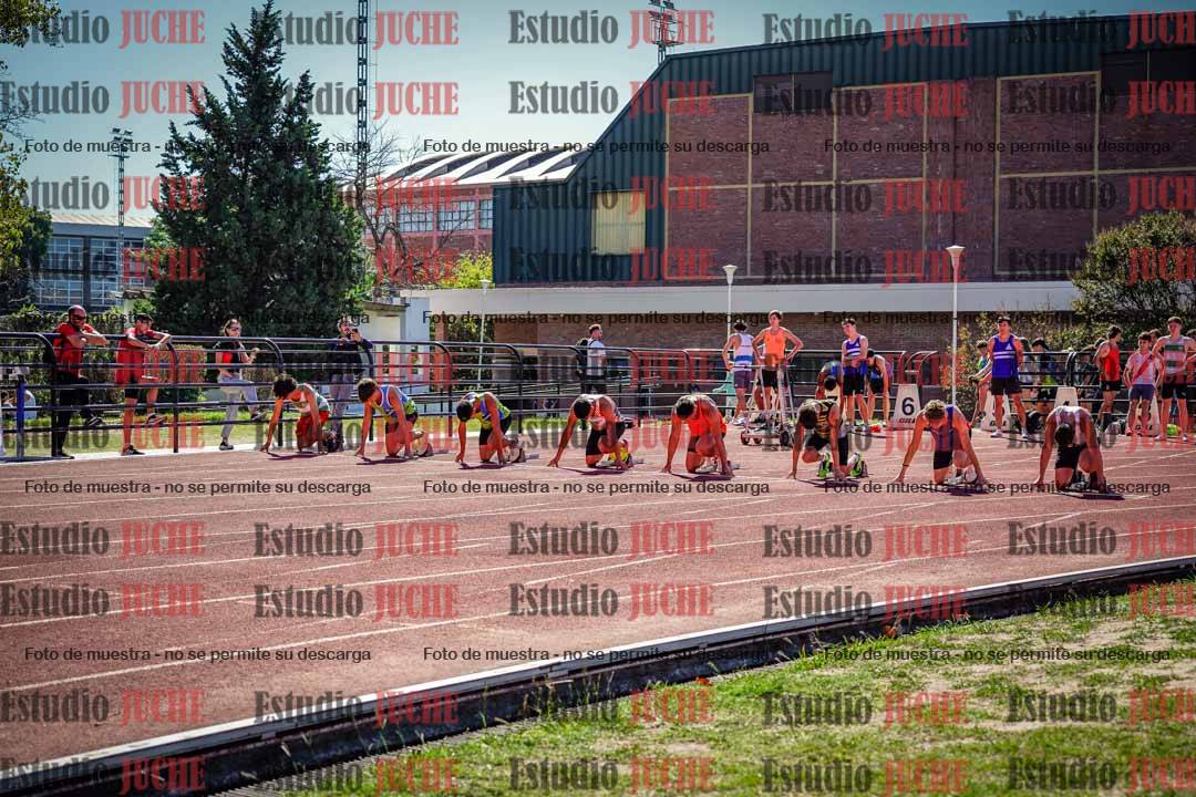 Fotos de los 100 m llanos de varones