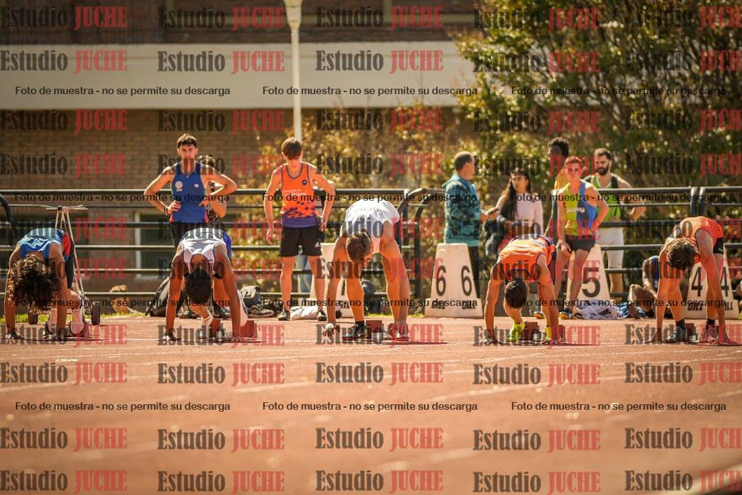 Fotos de los 100 m llanos de varones