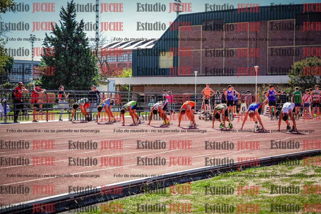 Fotos de los 100 m llanos de varones