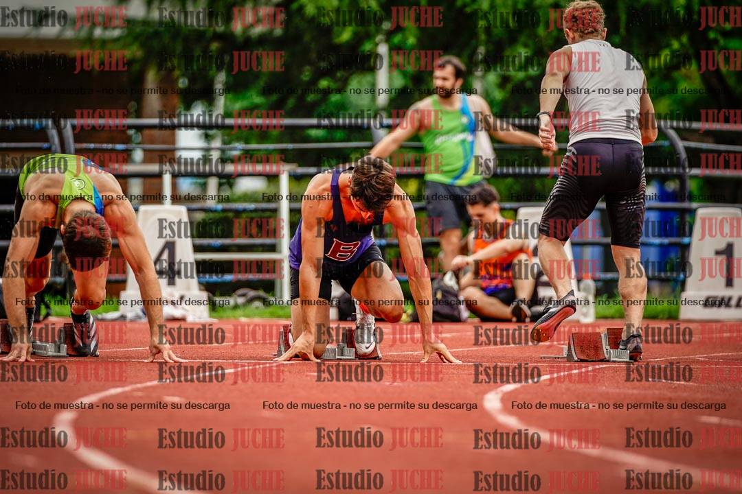 Fotos de los 100 m llanos de varones
