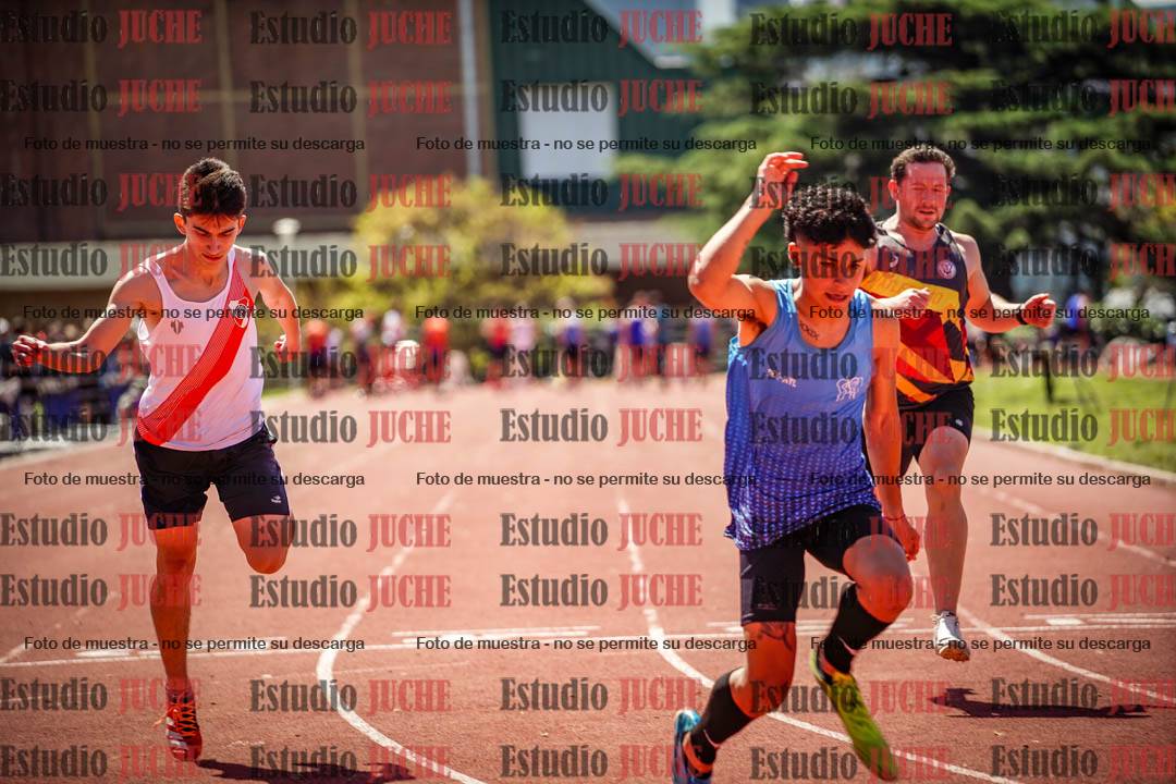Fotos de los 100 m llanos de varones