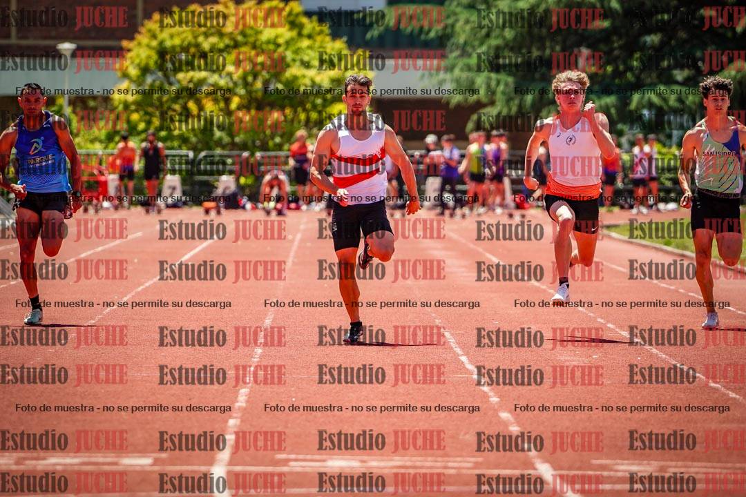Fotos de los 100 m llanos de varones