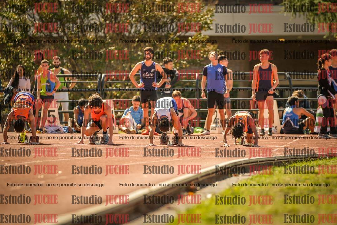 Fotos de los 100 m llanos de varones