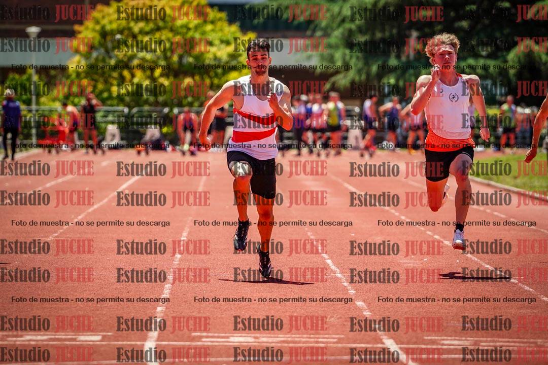 Fotos de los 100 m llanos de varones