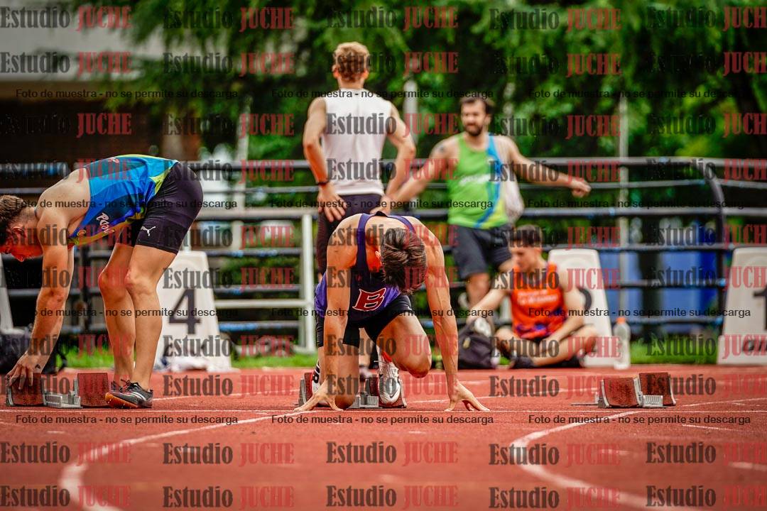 Fotos de los 100 m llanos de varones