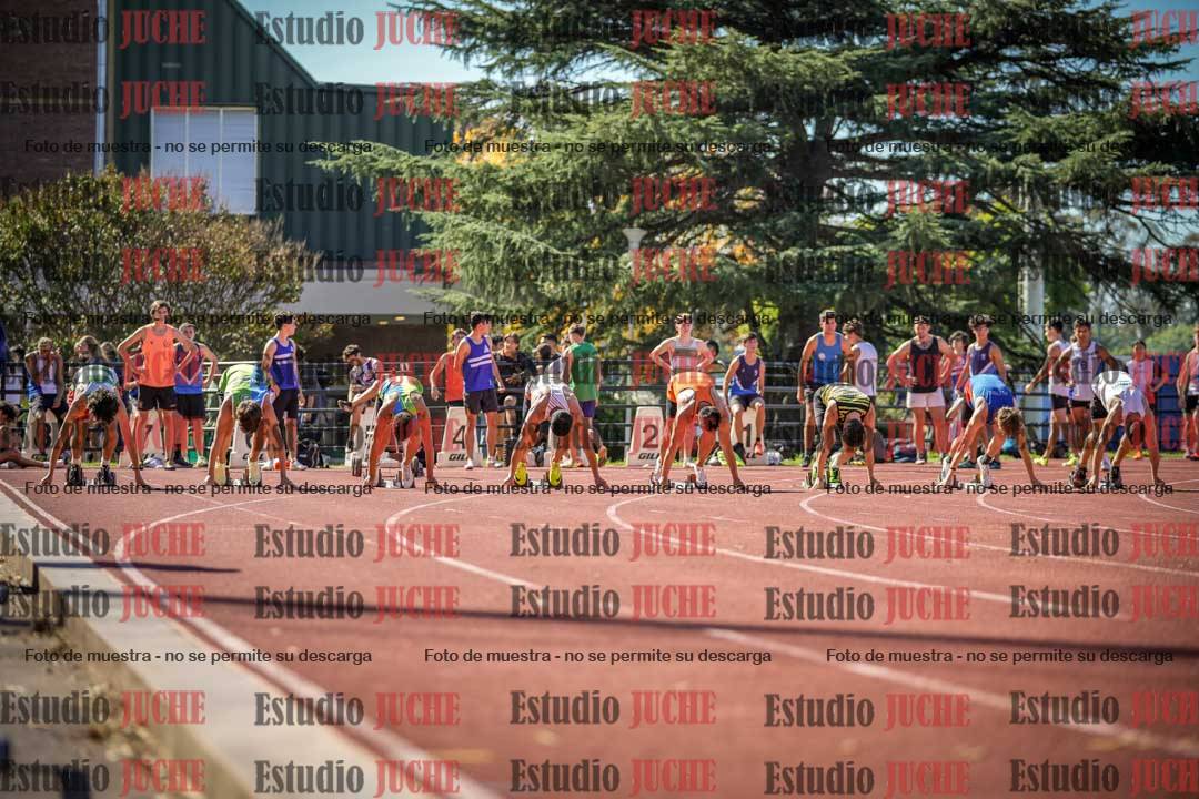 Fotos de los 100 m llanos de varones