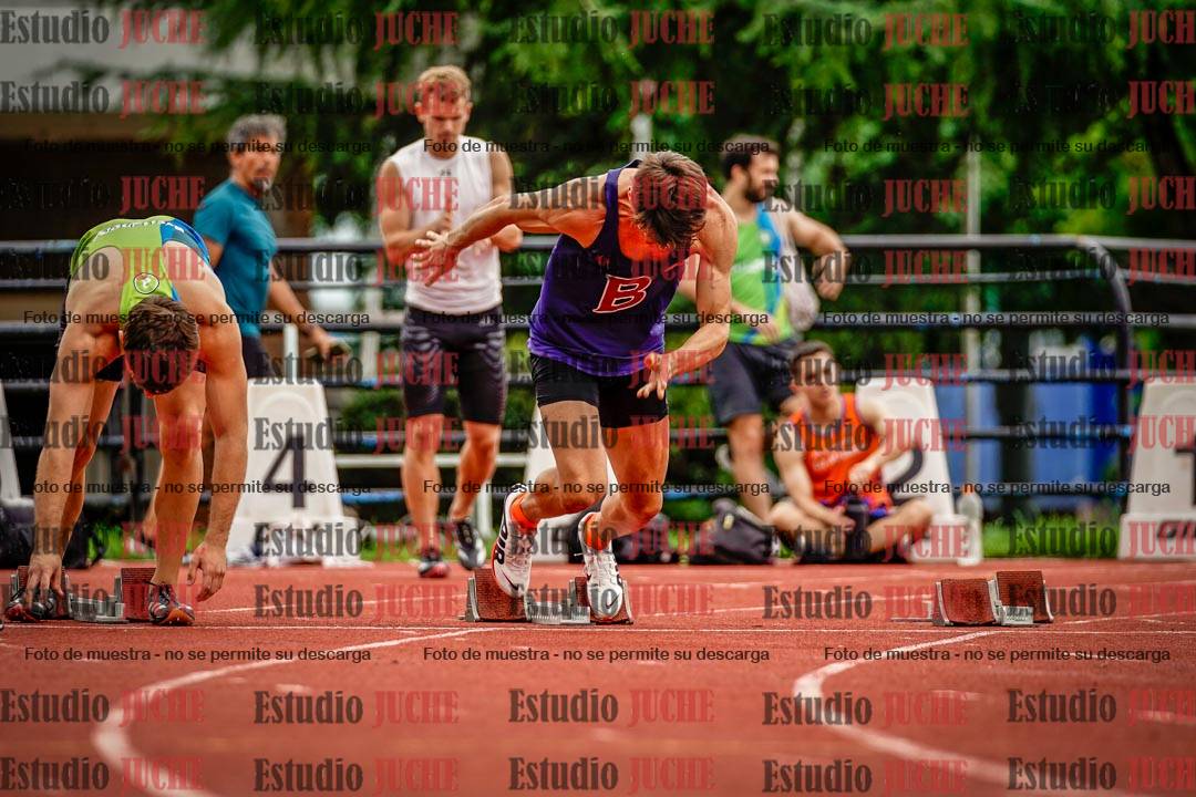 Fotos de los 100 m llanos de varones