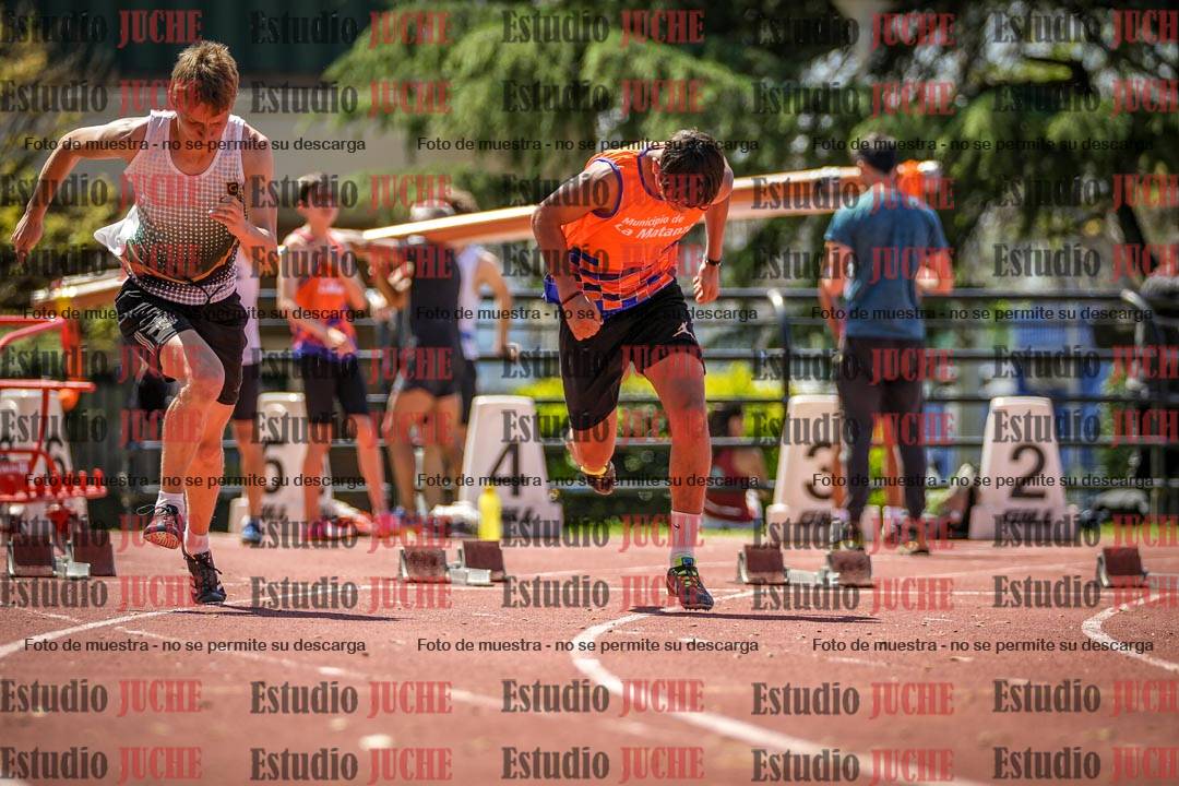 Fotos de los 100 m llanos de varones