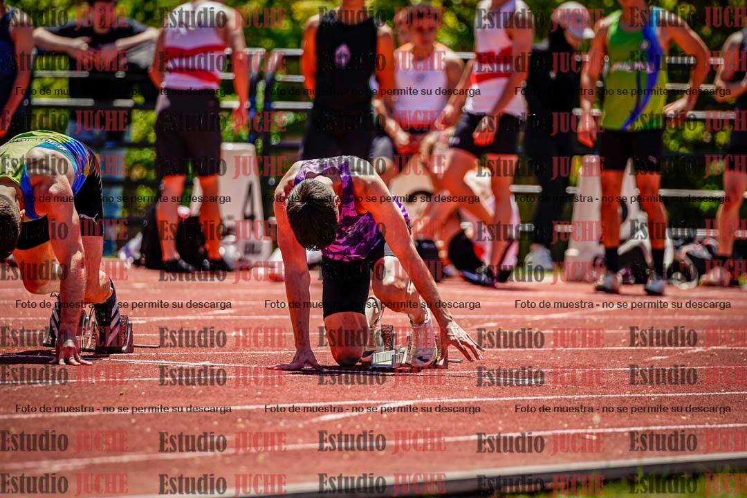 Fotos de los 100 m llanos de varones