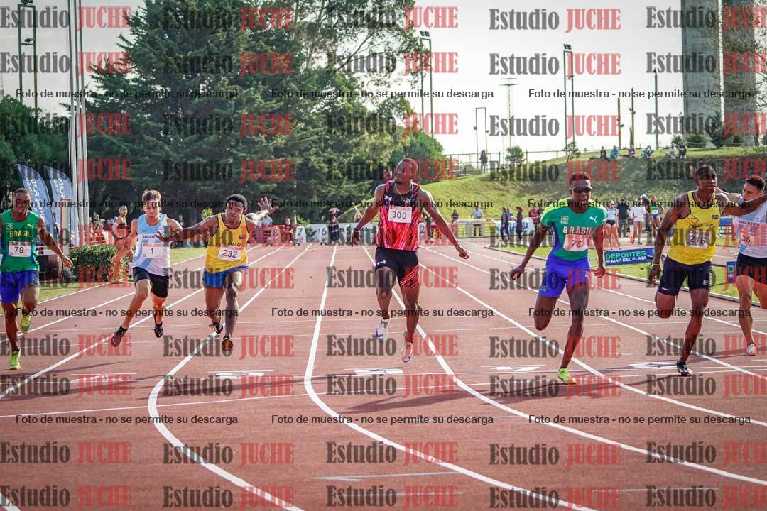 Fotos de los 100 m de varones - FINAL