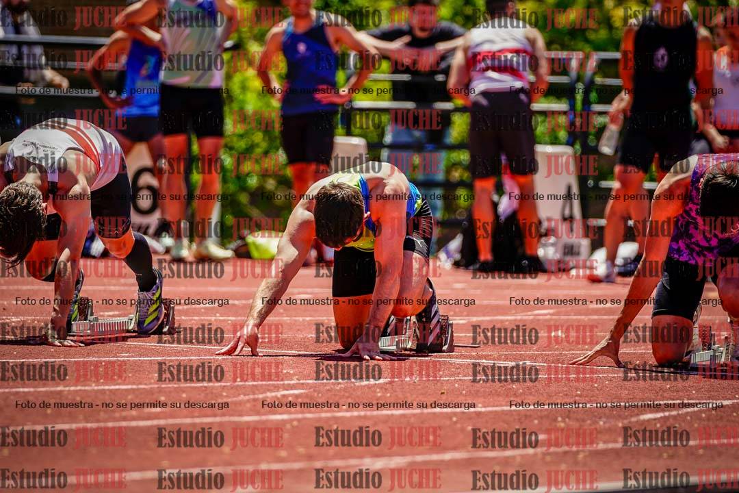 Fotos de los 100 m llanos de varones