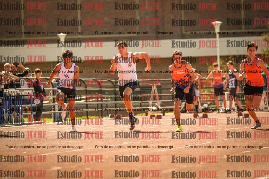 Fotos de los 100 m llanos de varones
