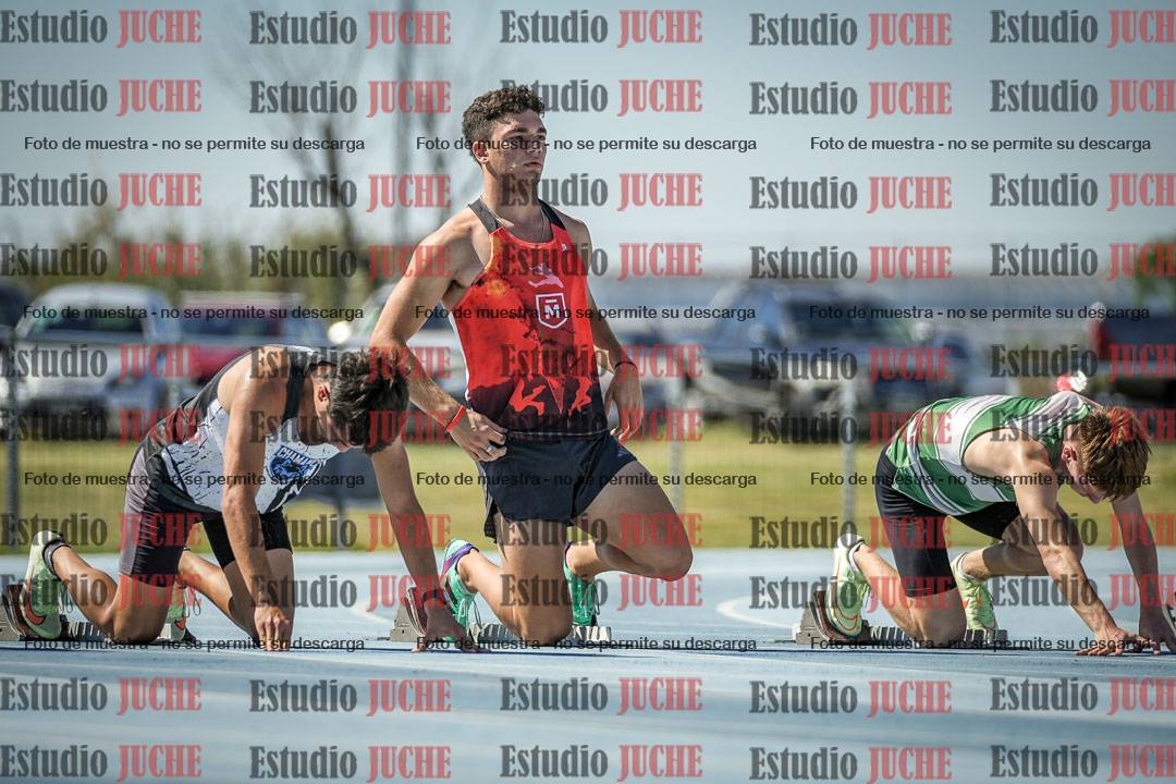 Fotos de los 100 m llanos de varones