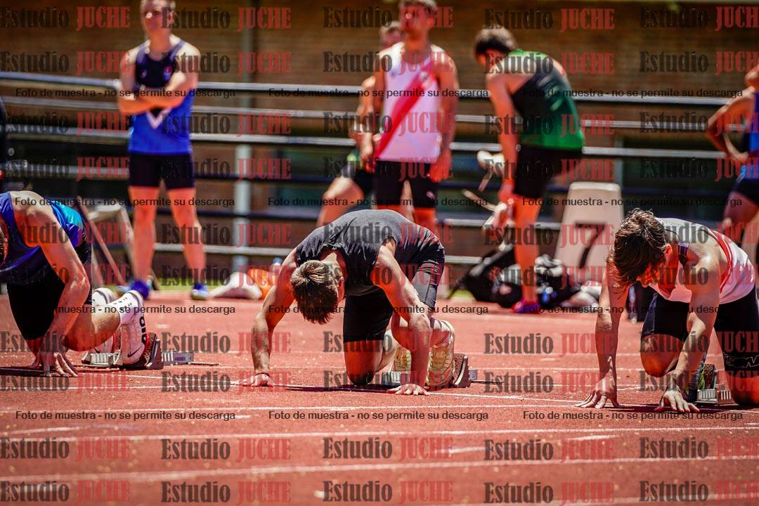 Fotos de los 100 m llanos de varones