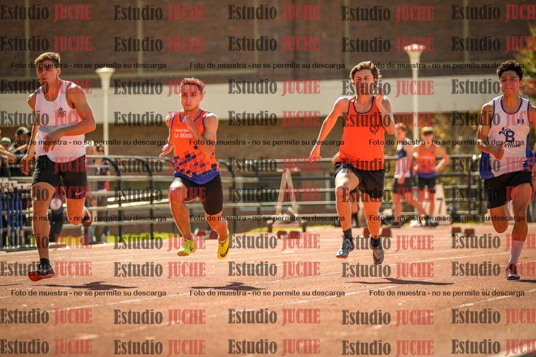 Fotos de los 100 m llanos de varones