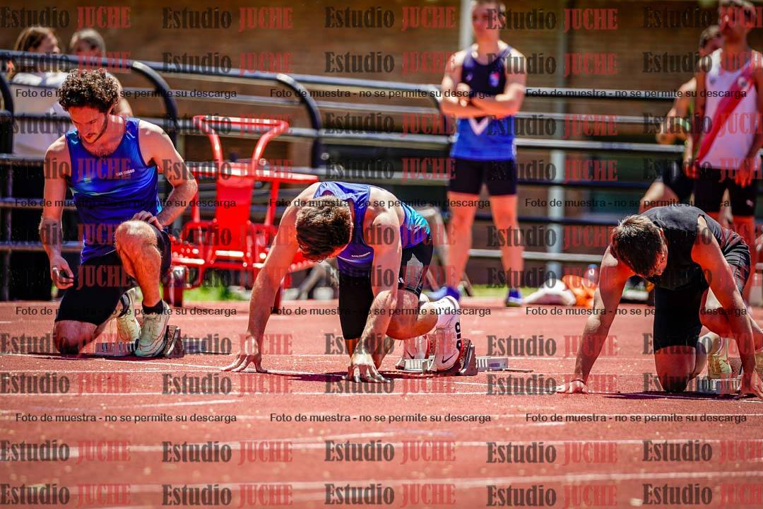 Fotos de los 100 m llanos de varones