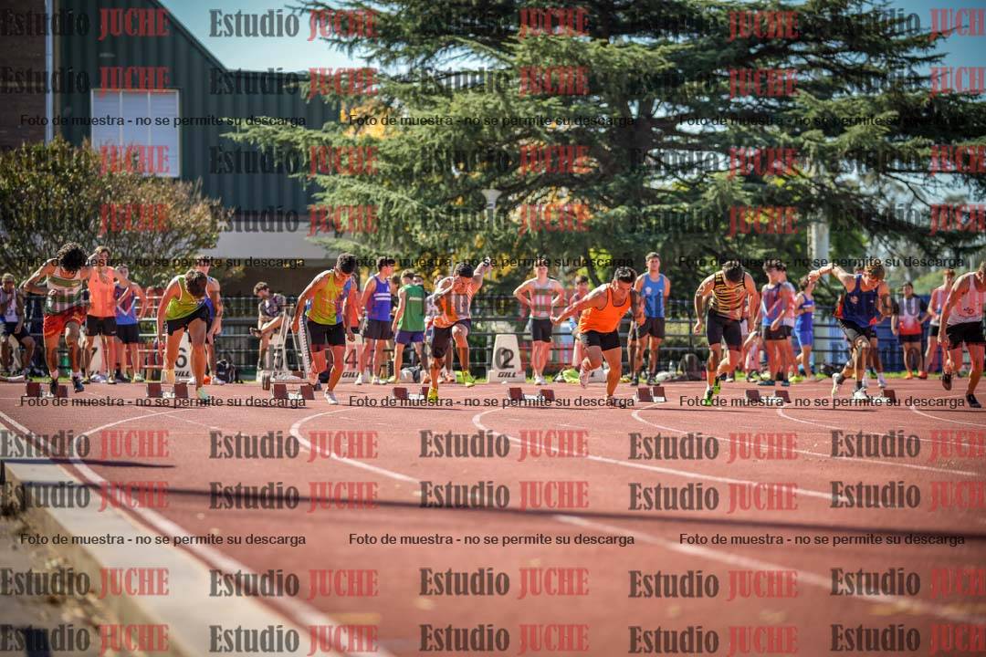 Fotos de los 100 m llanos de varones