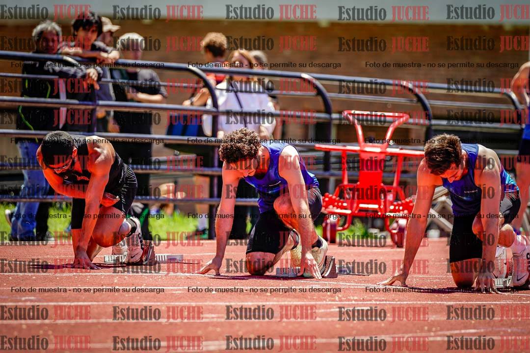Fotos de los 100 m llanos de varones