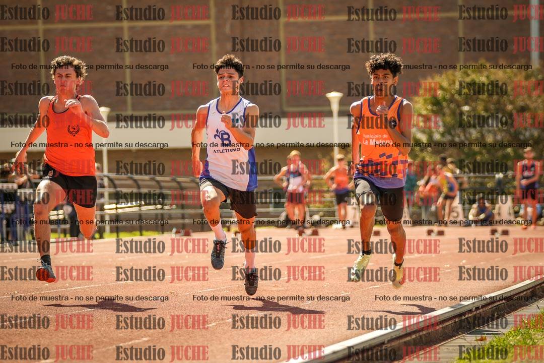 Fotos de los 100 m llanos de varones