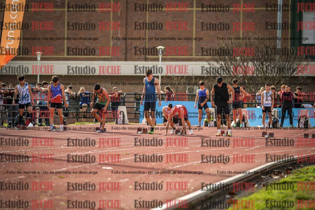 Fotos de los 100 m llanos de varones