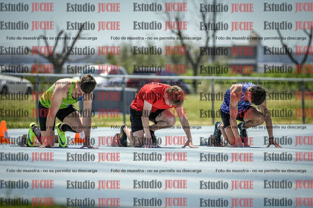 Fotos de los 100 m llanos de varones