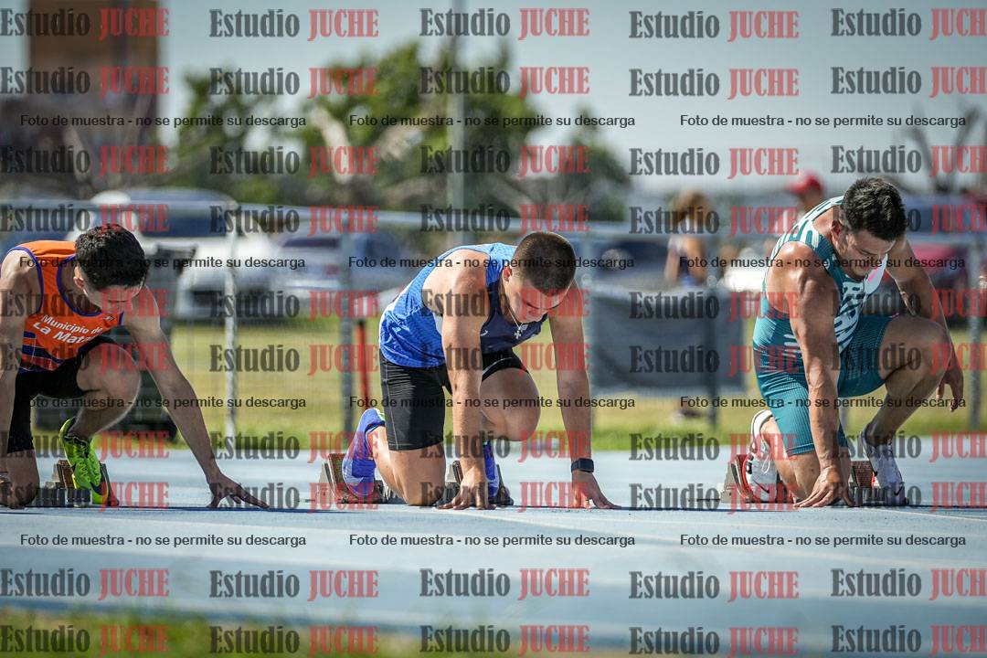 Fotos de los 100 m llanos de varones