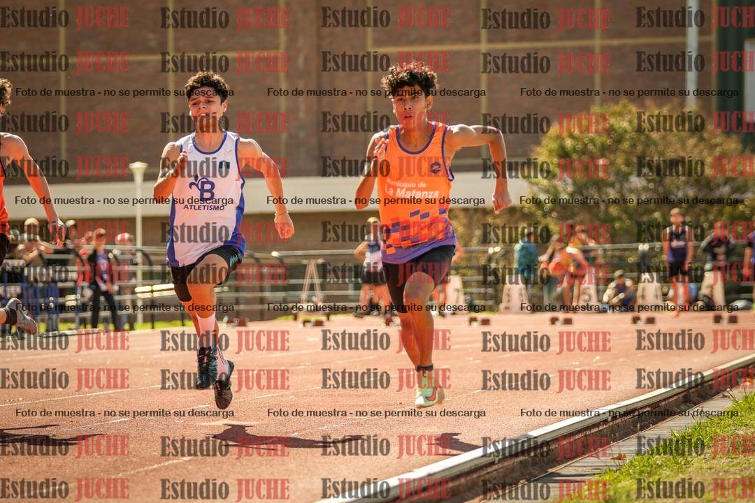 Fotos de los 100 m llanos de varones