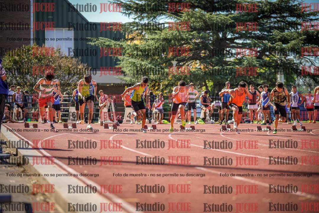 Fotos de los 100 m llanos de varones