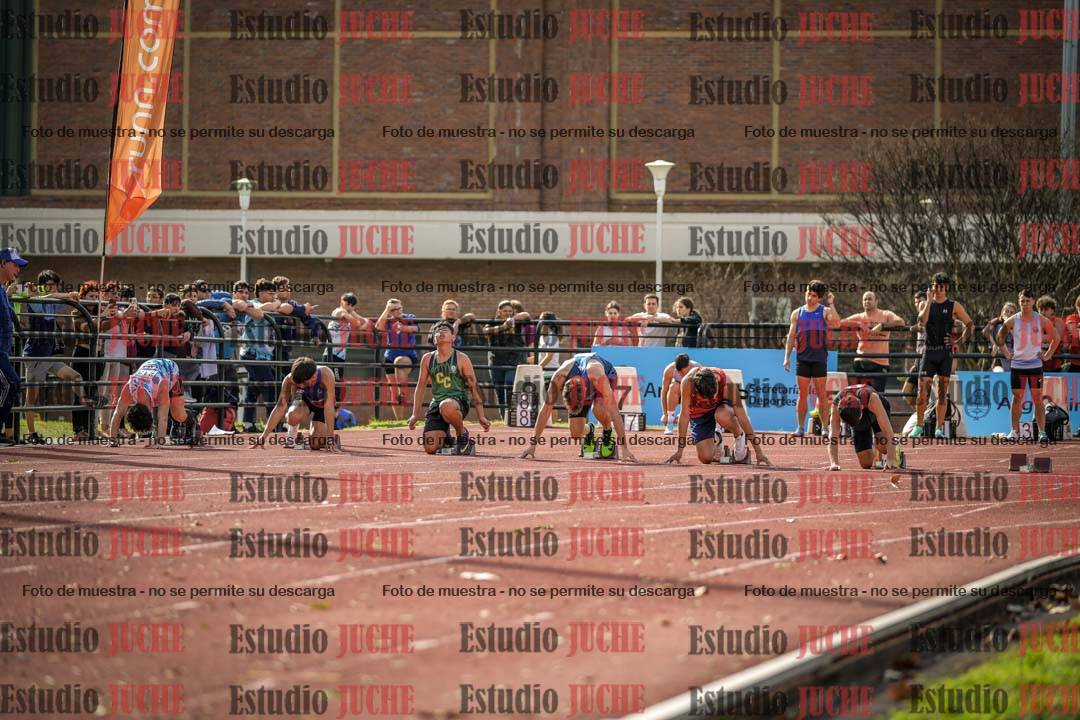 Fotos de los 100 m llanos de varones