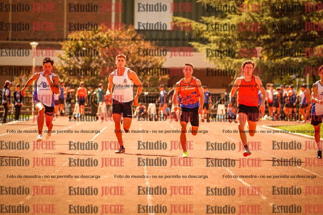 Fotos de los 100 m llanos de varones