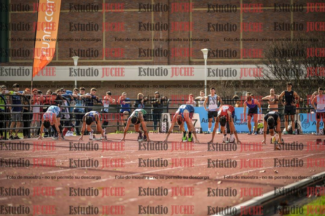 Fotos de los 100 m llanos de varones