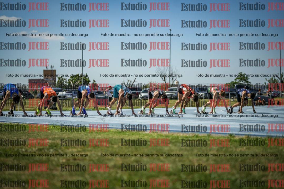 Fotos de los 100 m llanos de varones
