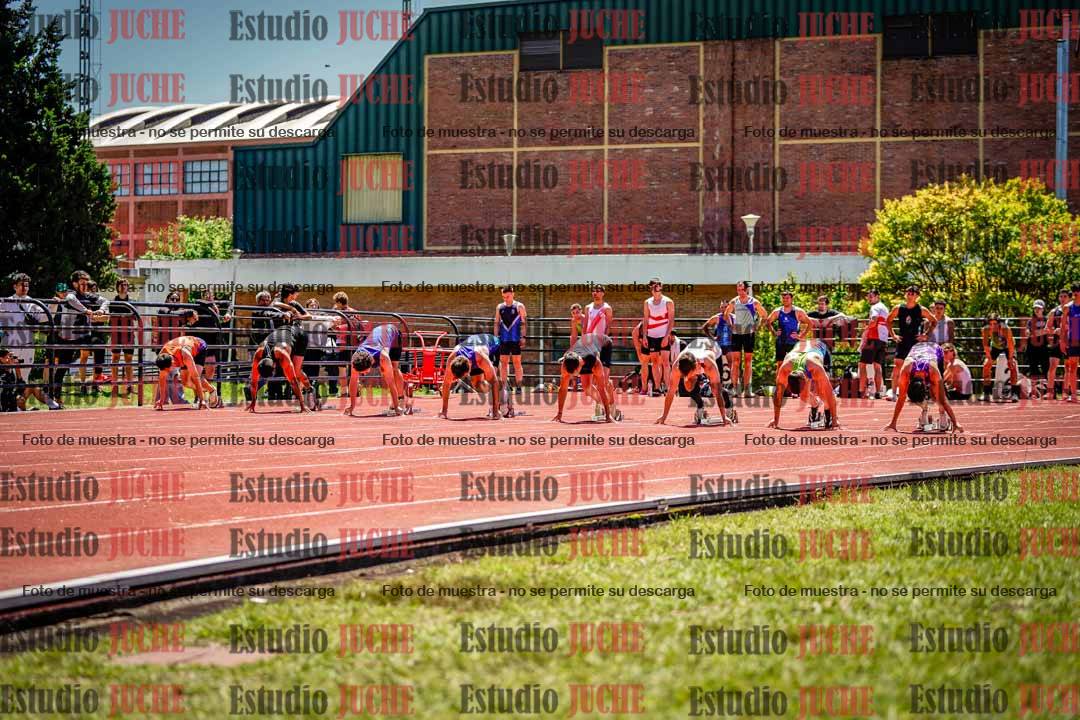 Fotos de los 100 m llanos de varones