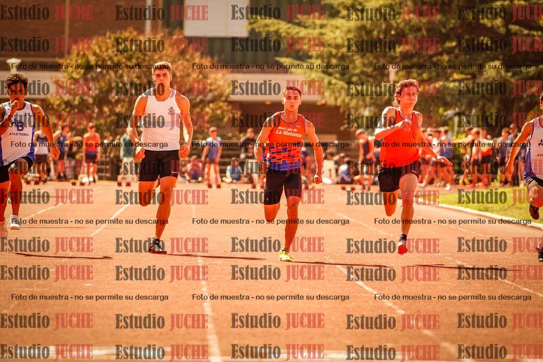 Fotos de los 100 m llanos de varones