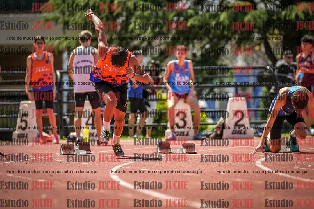 Fotos de los 100 m llanos de varones